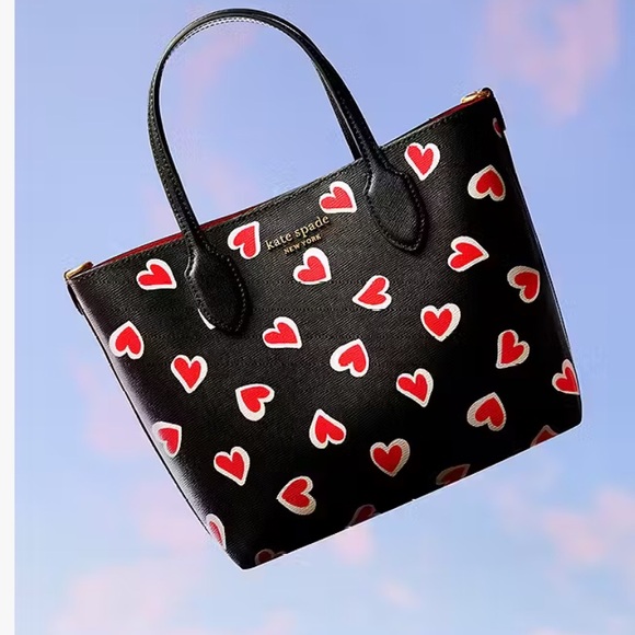 Kate Spade Stencil Hearts medium tote and wallet set - Picture 3 of 12